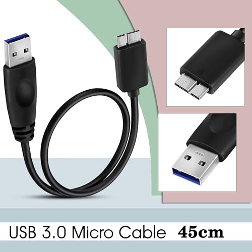 SaiTech IT USB 3.0 Cable A to Micro B high Speed Upto 5 Gbps Data Transfer Cable for Portable External Hard Drive Cable (SaiTech IT-015) 45CM - Thumbnail 5