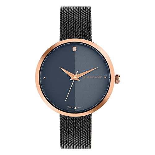 Image of Giordano Eleganza Collection Analog Wrist Watch for Women with Color Variant, Stylish Wired Metal Mesh Band| Ladies | Girls to Compliment Your Look | Ideal Gift for Female - GD-4062