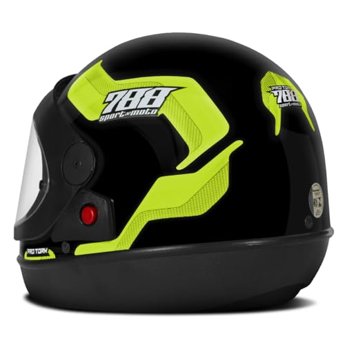 CAPACETE FECHADO PRO TORK SPORT MOTO 788 PRETO - AZUL TAM. 62