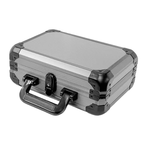 jojomis Game Chip Case Carrying Case - Aluminum Alloy Lockable Briefcase Holds 200 Chips for Tournaments Parties Travel