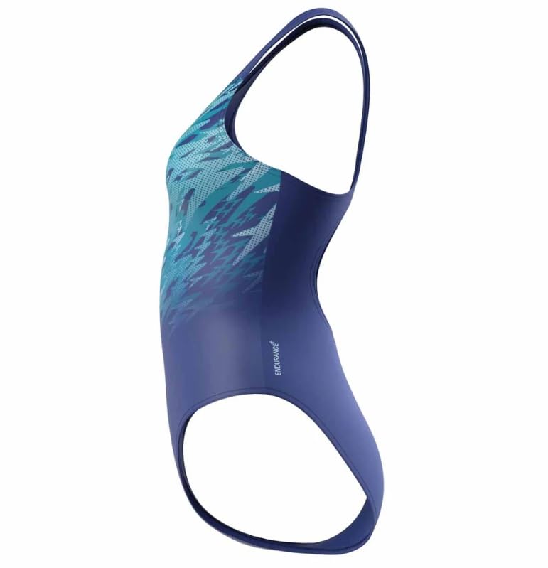 Speedo Hyperboom - Bañador para mujer, diseño de espalda muscular, color azul