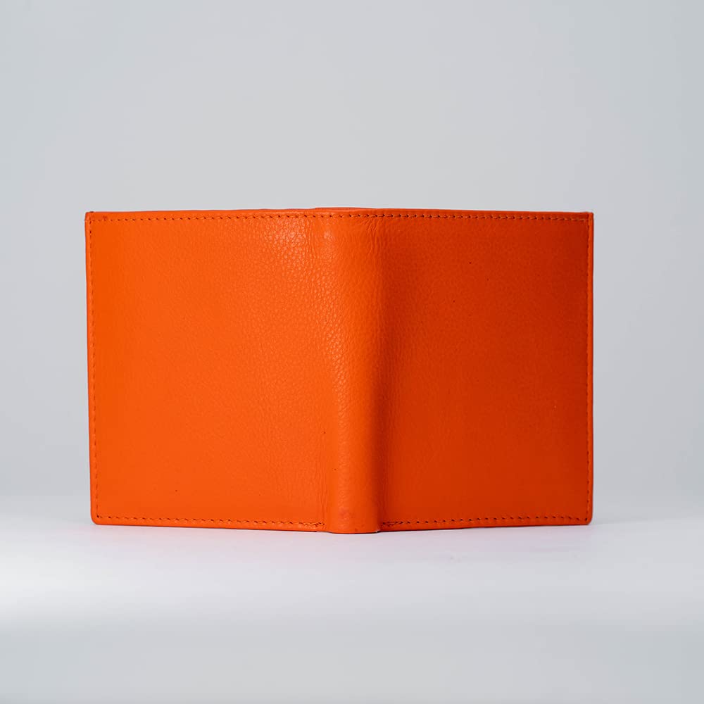 Portatessere Cartier in Pelle per Uomo | Vera Pelle Made in Italy | Colore Arancione