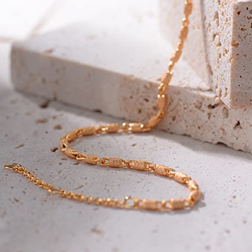 Image of MTMY Gold Anklets for Women 14K Gold Plated Tiny Bead Anklet Colorful Tassel Foot Chain Dainty Adjustable Cute Summer Beach Boho Anklets Jewelry Gift