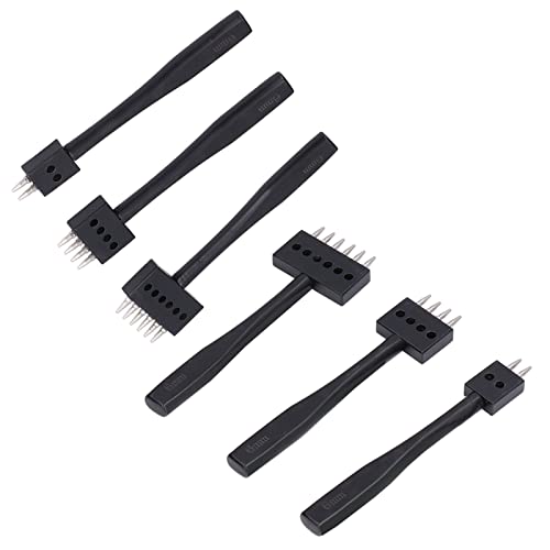 Ferramenta de puncionamento de linha de couro faça você mesmo, conjunto de ferramentas de punção de