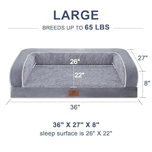 Large-Dog-Bed-Waterproof-Removable-Cover-Orthopedic-Foam-Non-Slip-Bottom-Washable-36-x-27-x-8-Inch - Cucciolini Doodles   Large-Dog-Bed-Waterproof-Removable-Cover-Orthopedic-Foam-Non-Slip-Bottom-Washable-36-x-27-x-8-Inch