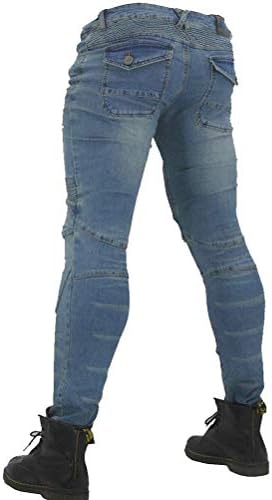 Motorcycle Riding Jeans Armor Racing Cycling Pants with 4 Knee Hip Protective Pads