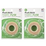 iCraft PeelnStick 3346 Fabric Fuse Adhesive Tape 5/8" x 20 ft roll (2-Pack) Instant Hem Sticky Double Sided Fabric Tape