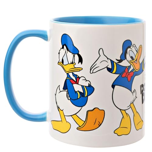 Widdop and Co. - Disney Donald Duck - Light Blue/White Glazed Stoneware Icons & Villains Drinking Cup - Officially Licensed Disney Merchendise (325ml / 11.4oz).