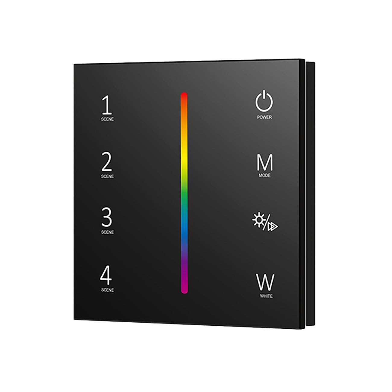 Black 4 Zone 2.4GHz RF Remote Control 100-240V AC Input DMX512 Signal Output, for RGBW LED Strip Lights