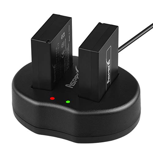 Asperx LP-E12 Battery 2 Pack and Rapid Dual Charger Compatible with Canon Rebel SL1, EOS-M, EOS M2, EOS M10, EOS M50, EOS M100