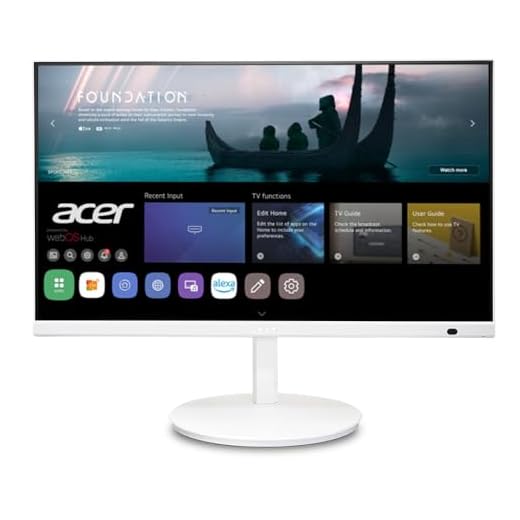acer CS242Y 23.8” IPS Full HD Smart Monitor | WebOS | Streaming TV | Bluetooth | Wireless Projection | iOT Device for Smart Home | Height Adjustable, Swivel, Tilt & Pivot | 3Wx2 Speakers | sRGB 99%