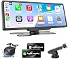 Pantalla Carplay HK5 para Auto, 10.26'' HD Inalámbrico Apple Carplay y Android Auto | con Cámara de Respaldo 1080P, Visión Nocturna, Pantalla Carplay para Navegación GPS/Mirror Link/Siri/FM (Sin Cámara Frontal) 2