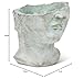 Abbott Collection Athens Half Male Face Planter - Cement, Grey (7
