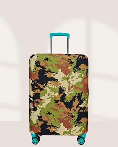 Image of Printed Polyester Suitcase Cover Stretchable Luggage Protector Trolley Bag Cover Travel Accessory (Fogi Malti-M)
