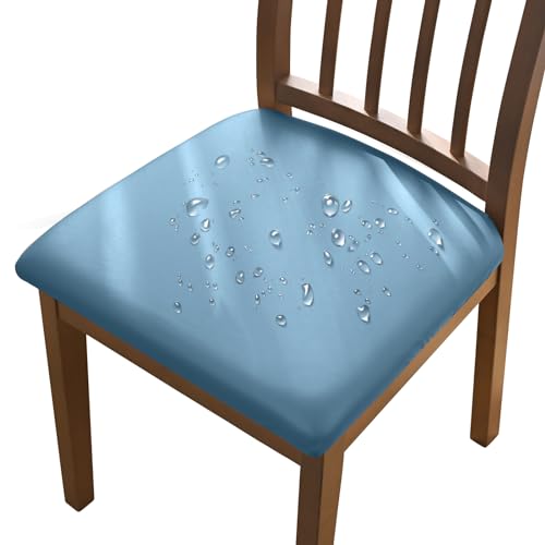 Alishomtll Juego de 4 o 6 fundas de piel sintética para silla, impermeables, extraíbles, lavables, para comedor, cocina,...