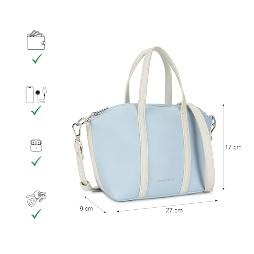 Image of Fastrack Smooth Talker Sling Bag for Women, Detachable Sling Belt, Handle Carry Option, Pebbled Faux Leather, Top Zip Closure and Inner Access Pockets, Versatile and Stylish Compact Bag