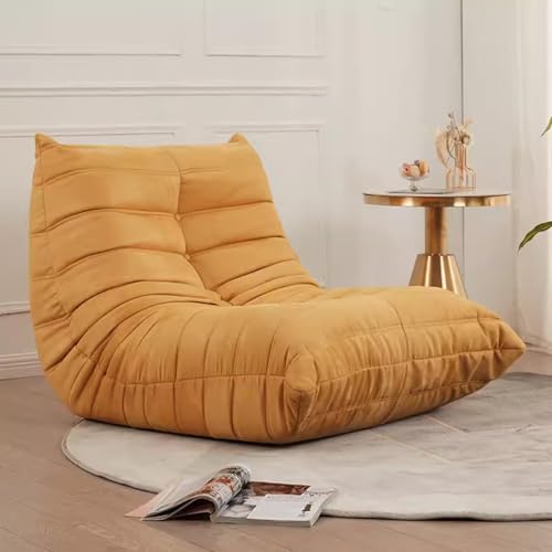 Generisch Comfy Lazy Floor Sofa Couch, Wildleder Kamin Stuhl Akzent Sitzsack Stühle für Erwachsene Einzel-Lounge-Sessel für Wohnzimmer, Schlafzimmer, Büro, Salon, Armeegrün
