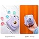 Rieibi Zubehör für Fujifilm Instax Mini 12, Geschenkpaket enthält transparente Instax Mini 12 Hülle mit Gurt, Mini-Fotoalbum, Selfie-Spiegel, DIY-Aufkleber, Farbfilter (ohne Kamera) – Lila