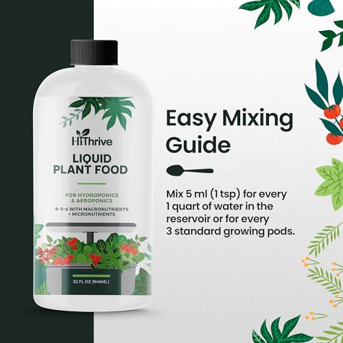 32oz Aeroponics & Hydroponics Liquid Plant Food - Up to 96 Feedings - Rich in Hydroponic Nutrients, Ideal Hydroponic Plant Food & Liquid Fertilizer for Indoor and Outdoor Hydroponics Growing Systems