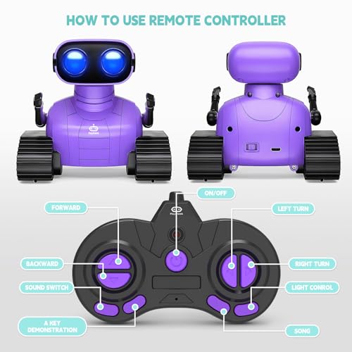 Playsheek MPNPS0007-PU Robot Toys Remote Control Robot Toy Rechargeable Emo Robot With Auto-Demonstration Kids Robot Rc Robot thumb #6