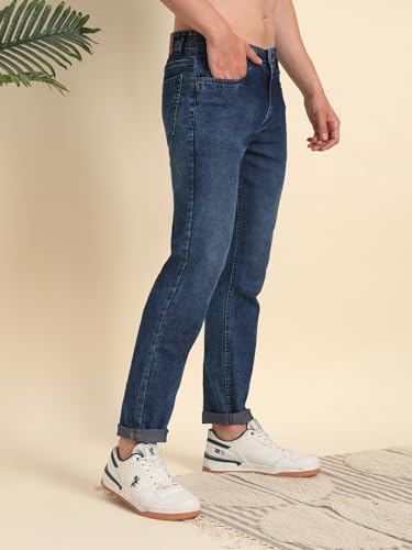 Image of Vogaan Regular Fit Stretchable Jeans for Men | Men's Stylish Denim Cotton Pants