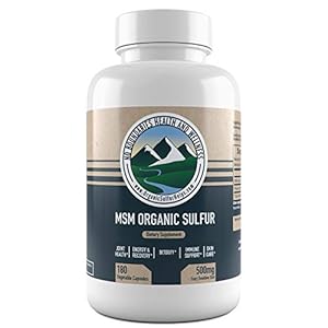 500mg MSM Organic Sulfur Capsules by No Boundaries Health and Wellness – 180 Vegetable Capsules: No Excipients or Fillers – Premium Health Supplement: 99.9% Pure MSM Powder – Joints, Skin, Hair, Nail