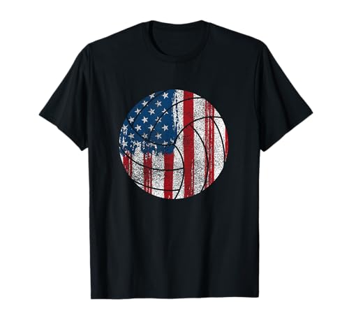 Patriotic Volleyball-American Flag Volleyball USA T-Shirt