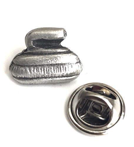 Badge curling étain anglais et broche 59mm pour votre tenue de club