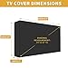 Easy-Going Outdoor TV Cover for 53 to 55 inches LCD, LED, Waterproof, Weatherproof and Dust-Proof TV Screen Protectors with Cleaning Cloth (55 inch,Black)