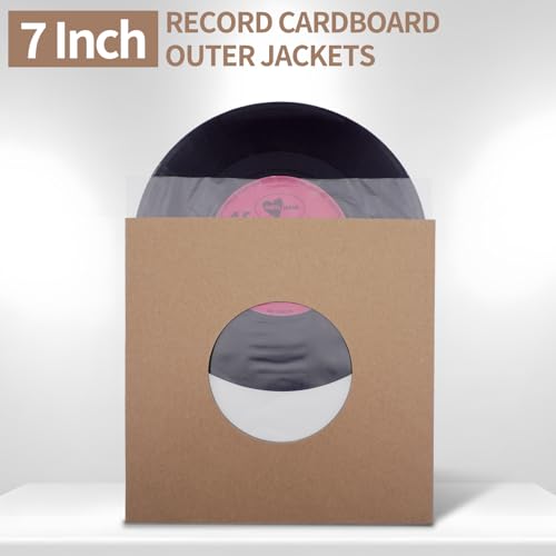 sdroceRyaM Capas para discos de 17,8 cm, capas de jaqueta EP com furo, antiestática, capas de papel