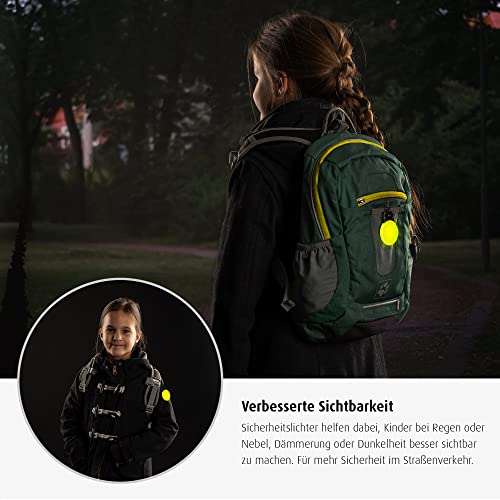 reer Light&Go Sicherheitslicht | für Kinder | LED Blinklicht | Dauerlicht Anhänger für Schulranzen, Kinderwagen und co