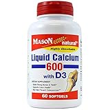 Mason Natural Liquid Calcium With Vitamin D Softgels 60 ea (Pack of 4)