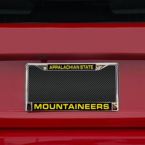 Ncaa Appalachian State Mountaineers Laser Cut Inlaid Standard Chrome License Plate Frame #TOP1
