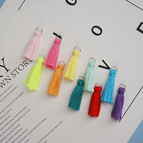180Pcs 30 Colors 3.5Cm Multi-Color Mini Tassels Tiny Craft Tassels For Earring Jewelry Making Keychain Tassel Charms Bag Charms Pendant Handmade Diy Accessories(1.44Inch) #TOP3