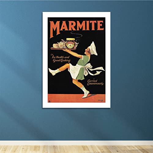 Affiche Marmite vintage encadrée avec finition mate pour décoration murale retro