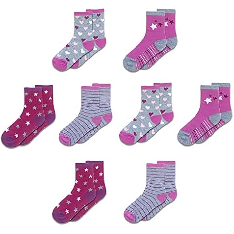 Girls TEW 8 Pack Design Ankle Socks - UK 9-12/EU 27-31 Cover