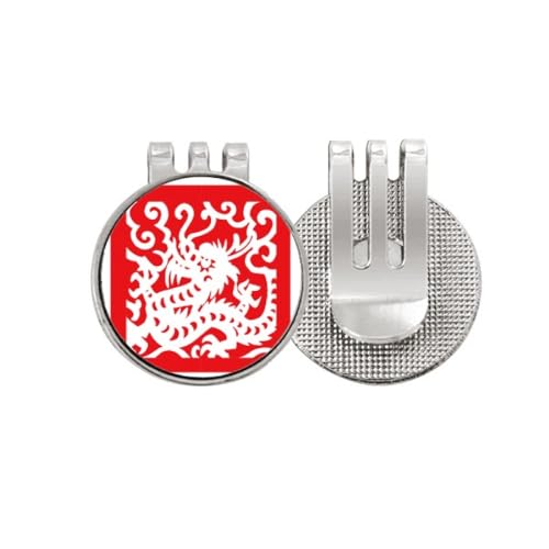 Marqueur de balle de golf dragon avec fixation aimantée pour chapeau et casquette
