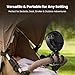 Homefy Portable Baby Stroller Mini Fan with Flexible Tripod, Rechargeable 360° Rotating Fan for Car Seat, Crib, Bike, Travel & Outdoor Use, Safe for Babies (Black)