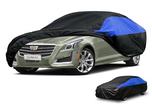 Image of GUNHYI Cadillac Car Cover Custom Fit Cadillac CTS (2015-2019) Waterproof All Weather, Lightweight Full Car Cover Outdoor Sun UV Rain Dust Snow Wind Protection.