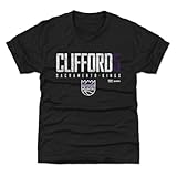 500 LEVEL Nique Clifford Sacramento Kings Elite Youth Shirt (Tri Black, 10-12Y Large)