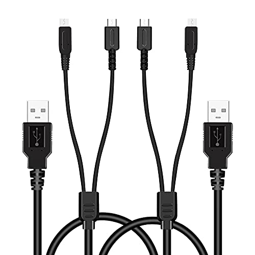 Image of Xahpower 2Pack 2 in 1 USB Charger Cable Cord for Nintendo DS Lite, New 3DS(XL /LL), New 3DS, 3DS(XL /LL), 3DS, New 2DS(XL /LL), 2DS, DSi(XL /LL), DSi