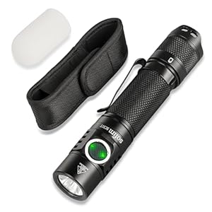 Sofirn SC31T Taschenlampe Led Aufladbar - Klein Taktische Taschenlampen Extrem Hell 2000 Lumen, Wiederaufladbare EDC Taschenlampe mit Typ C für Suche Wandern Notfall, Inklusive Diffusor und Holster
