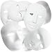 MICHLEY Full Face Halloween Mask White (12pcs male+12pcs female)
