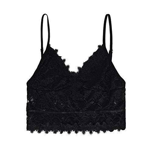 Jurebecia Sra. Sexy Hollow Lace Roupa Interior Halter Corset,Preto-XL