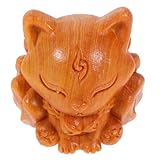 Cadeau idéal : cette statue de renard en bois sculptée à la main est un cadeau idéal pour les d'animaux, les collectionneurs et ceux qui apprécient l'artisanat, les ornements de sculpture en bois, la décoration en bois