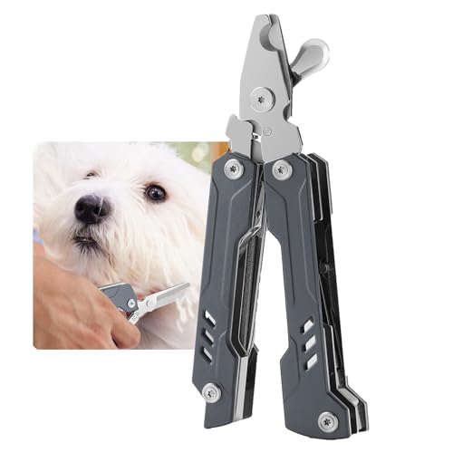 BARMI Dog Nail Clippers, Professional Grooming Tool with Safety Guard and Dog Nail File 6 in1 Trimmers for Large Dogs Travel-Friendly Multitool, Pet Care Anywhere - Gifts for Pet Lovers