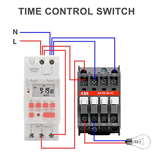 Digital Programmable Timer Relay, DC 24V 30A Weekly 12/24hrs T | Shop ...