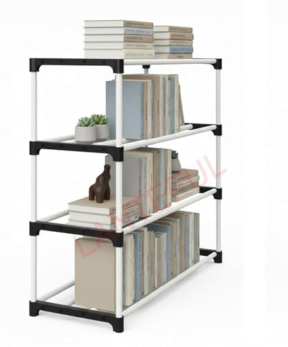 Image of Book Self 4 Layer Portable Book Shelf, Kids Books Racks for Home Plastic, Bookshelf for Home, Book Shelves, Book Stand, Book Organizer, Book Rack for Study Room /Library /Bedroom