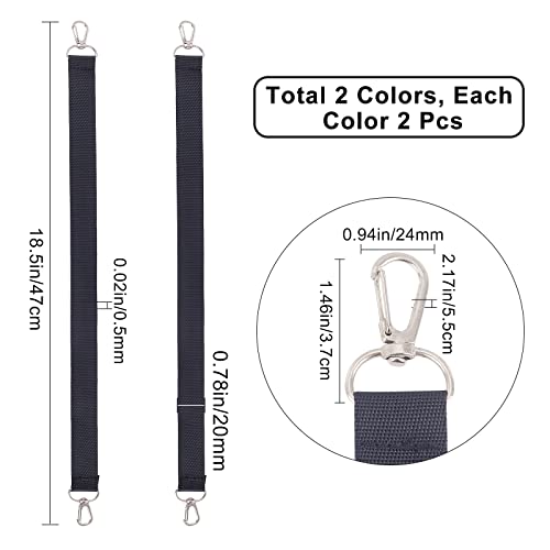 Image of GORGECRAFT 4Pcs 2 Colors Electrical Tape Holder Strap Nylon Belt Strap with Swivel Hooks Ropes Wires Tape Storage Lanyard Belts for Gaffers Photography Stage Carrying Tool Bag Organizer Accessories