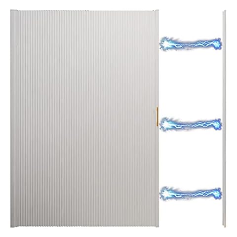 NMVB Retractable Shower Screen, Magnetic Invisible Opaque Folding Shower Door for Bathroom RV, Punch-free (Color : White, Size : 0-100W*200H) Cover